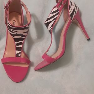 Cato Zebra Stilleto Strapy Heels